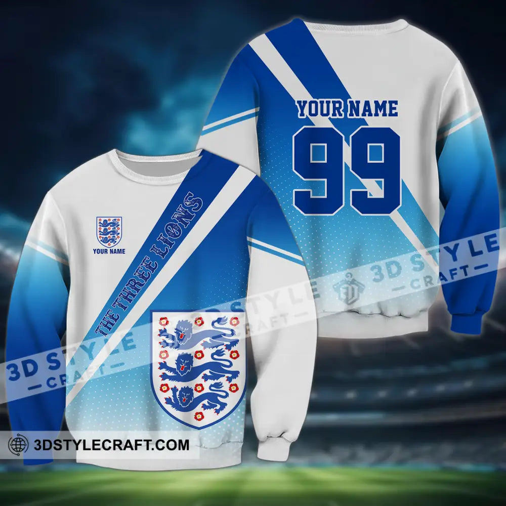 Unisex Shirt - Custom Name And Number Euro 2024 National Team England Long Sleeve / S T-Shirt