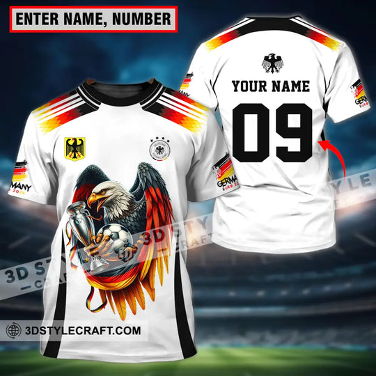 Unisex Shirt - Custom Name And Number Euro 2024 Shirt National Team, Germany Eagle Hugs The Ball style option 1
