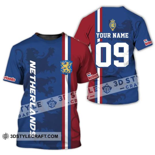 Unisex Shirt - Custom Name And Number Euro 2024 Shirt National Team, Netherlands Flag Color style option 2