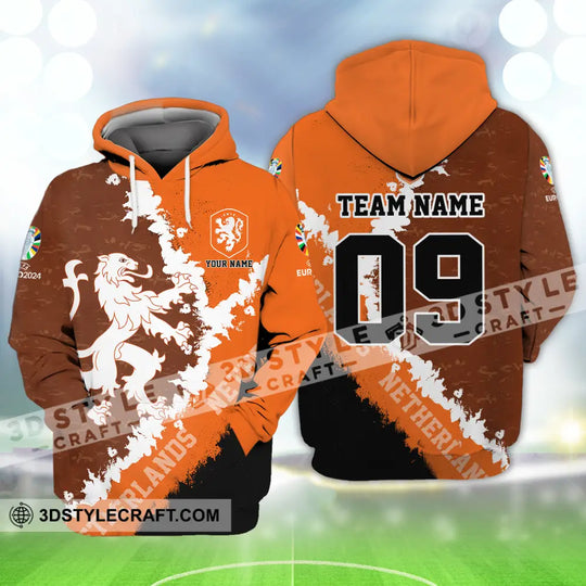 Unisex Shirt - Custom Name And Number Shirt, Euro 2024 National Team, Netherlands style option 4