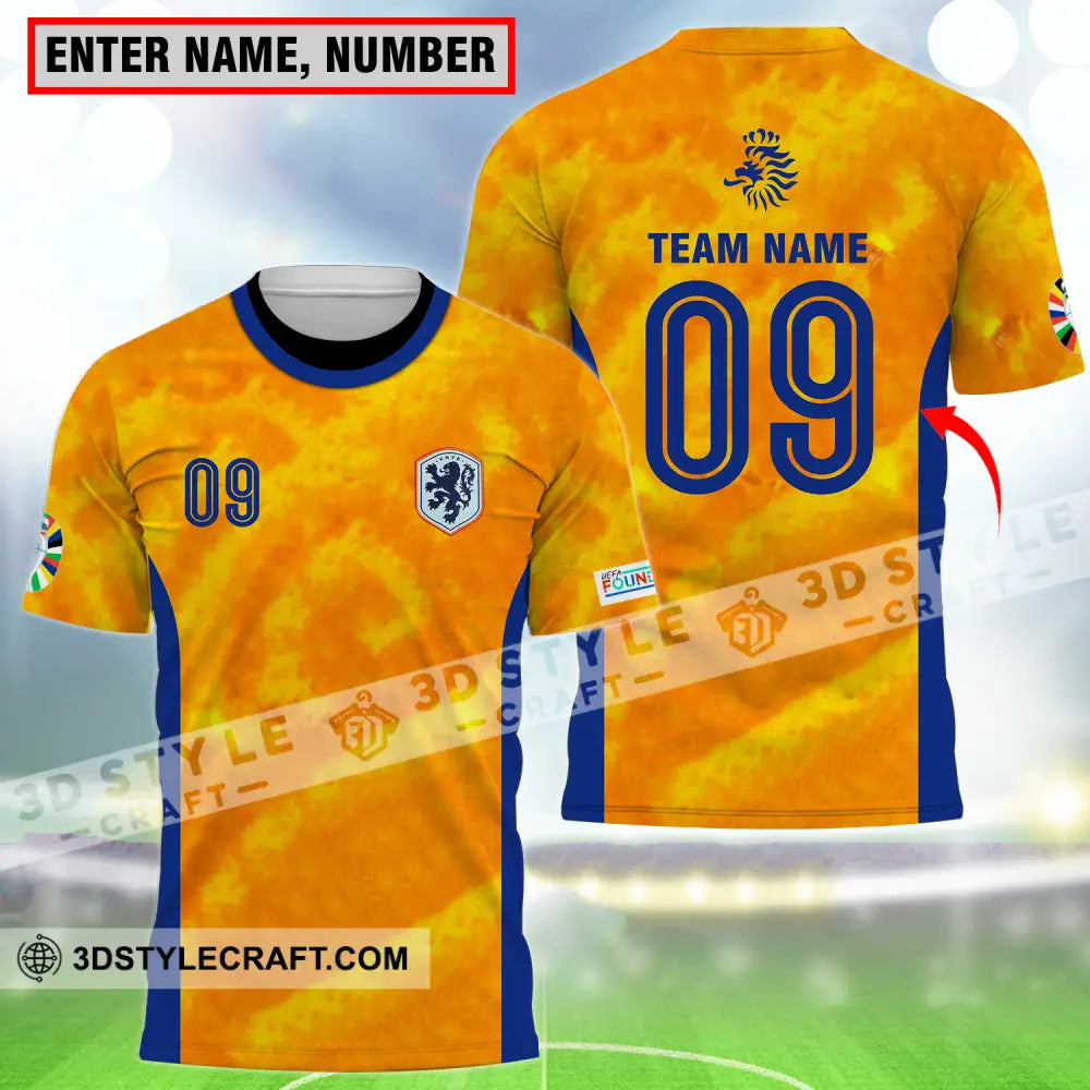 Unisex Shirt - Custom Name And Number Euro 2024 National Team Netherlands Knvb T-Shirt