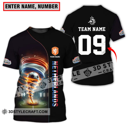 Unisex Shirt - Custom Name And Number Euro 2024 Shirt National Team, Netherlands Tornado style option 1
