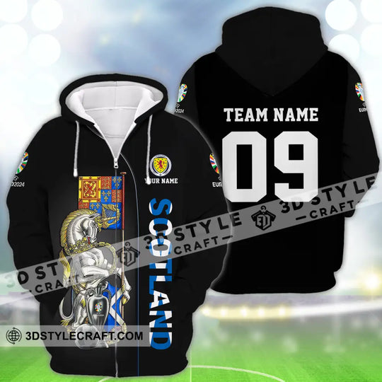 Unisex Shirt - Custom Name And Number Shirt, Euro 2024 National Team, Scotland Team style option 4