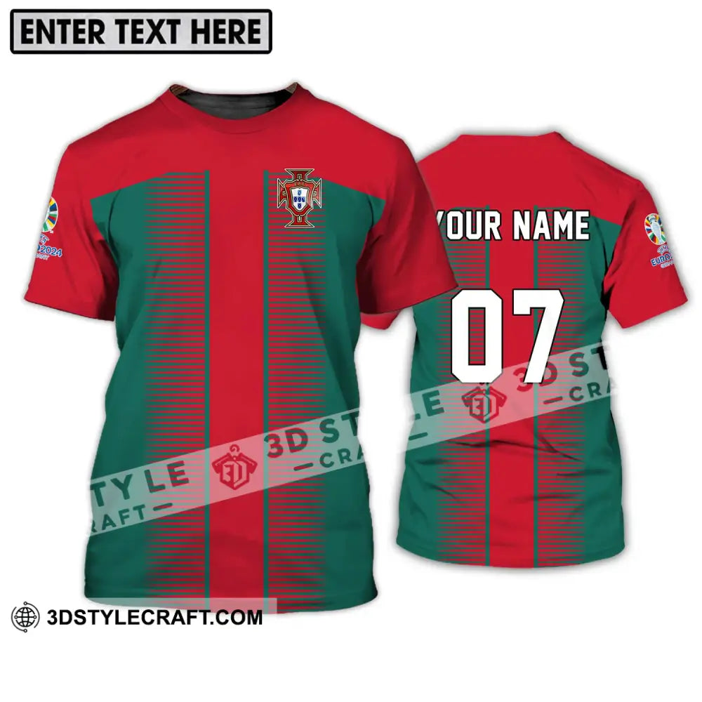 Unisex Shirt - Custom Name And Number Euro 2024 Portugal National Team T-Shirt / S T-Shirt