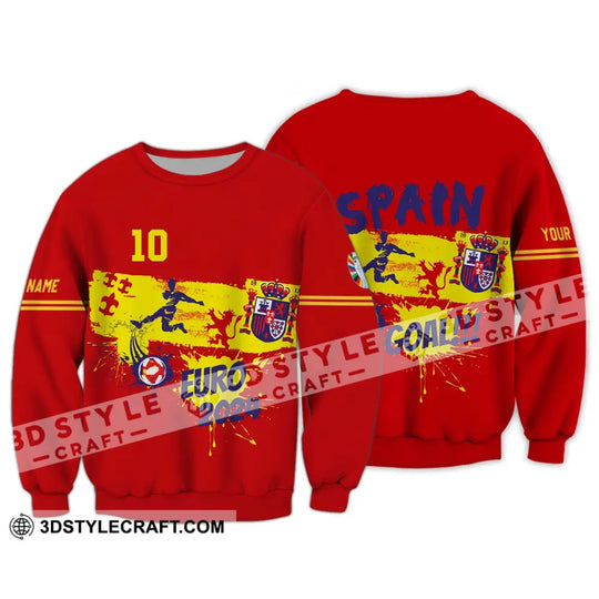 Unisex Shirt - Custom Name And Number, Euro 2024 Spain Goal! style option 4