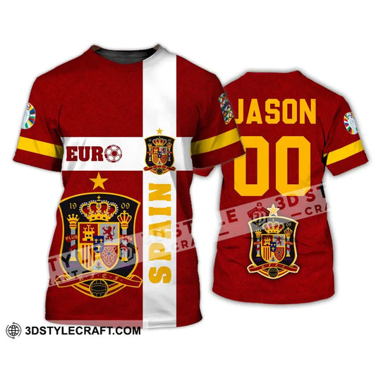 Unisex Shirt - Custom Name And Number Euro 2024 Spain T-Shirt / S T-Shirt