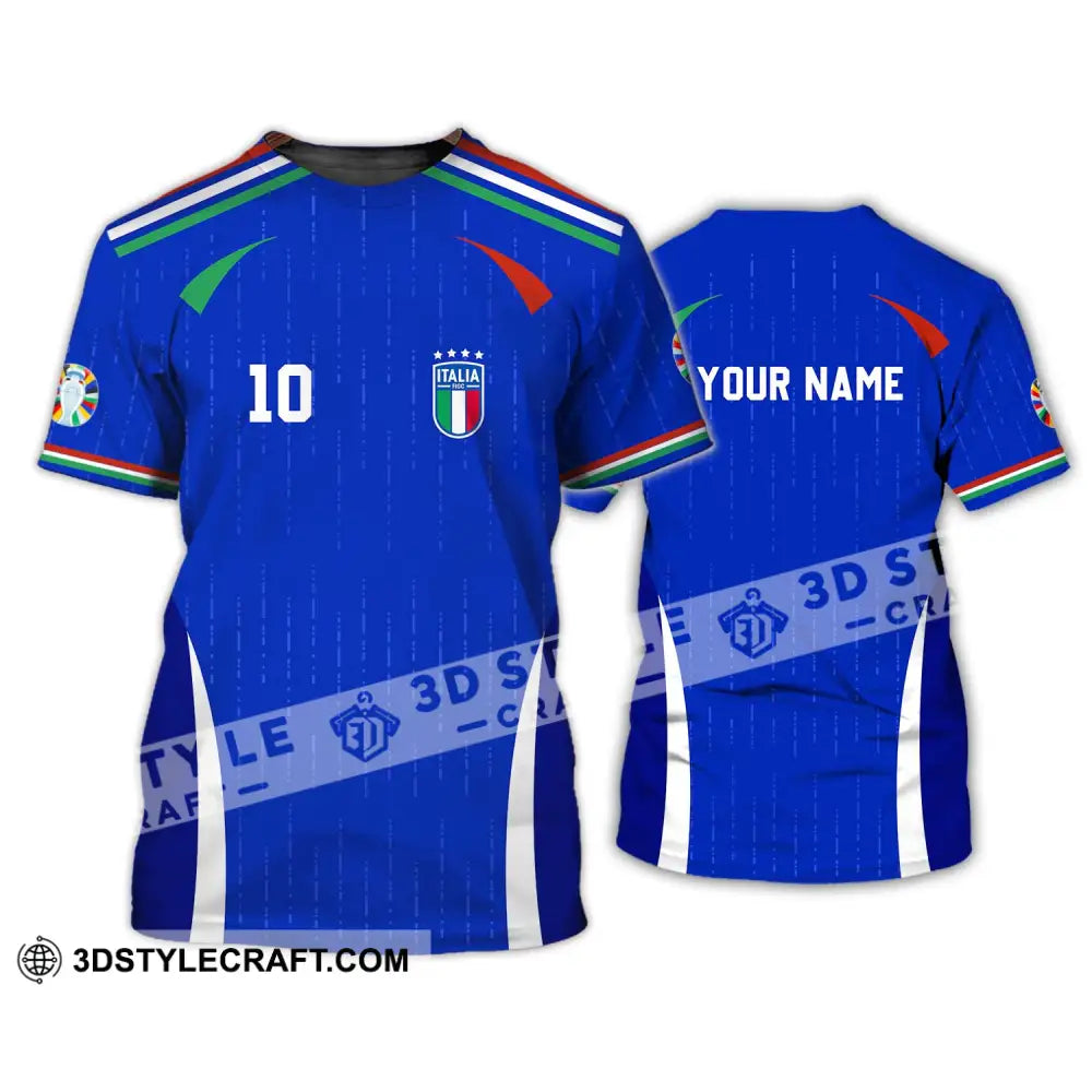 Unisex Shirt - Custom Name And Number Euro 2024 Team Italy T-Shirt / S T-Shirt