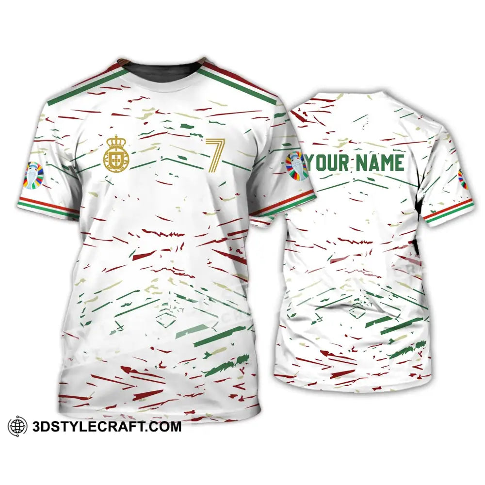 Unisex Shirt - Custom Name And Number Euro 2024 Team Line Color T-Shirt / S T-Shirt