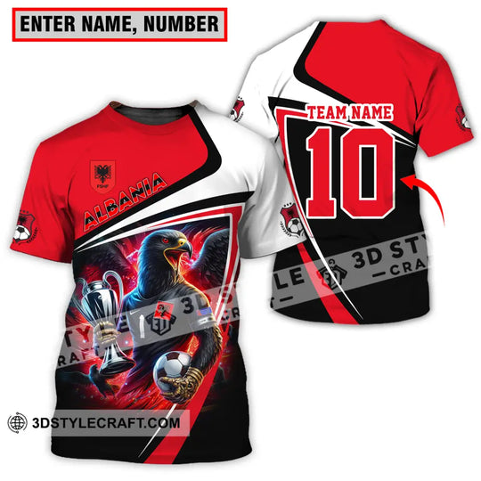 Unisex Shirt - Custom Name And Number Euro Team Shirt, Albania 2024 Team style option 1