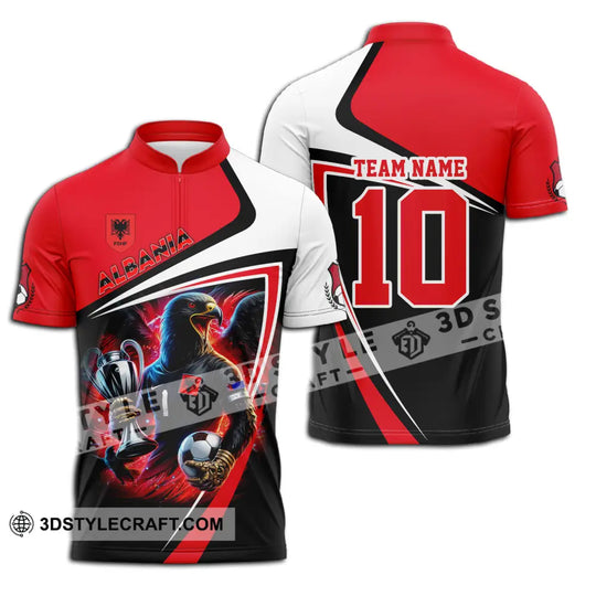 Unisex Shirt - Custom Name And Number Euro Team Shirt, Albania 2024 Team style option 3