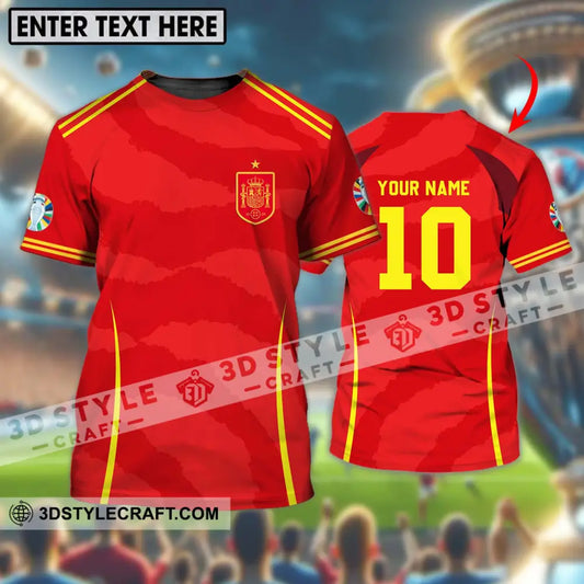 Unisex Shirt - Custom Name And Number European Champions 2024 Red T-Shirt