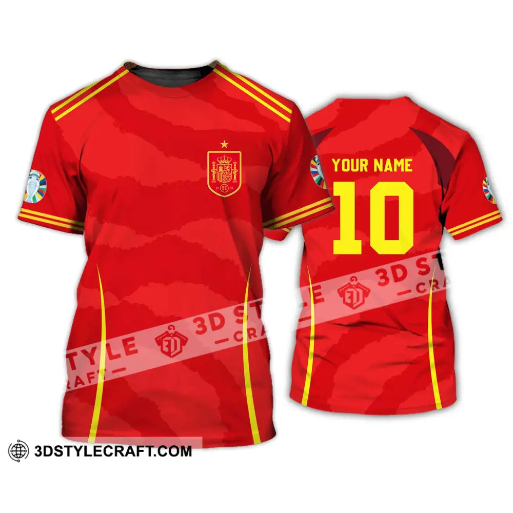 Unisex Shirt - Custom Name And Number European Champions 2024 Red T-Shirt / S T-Shirt