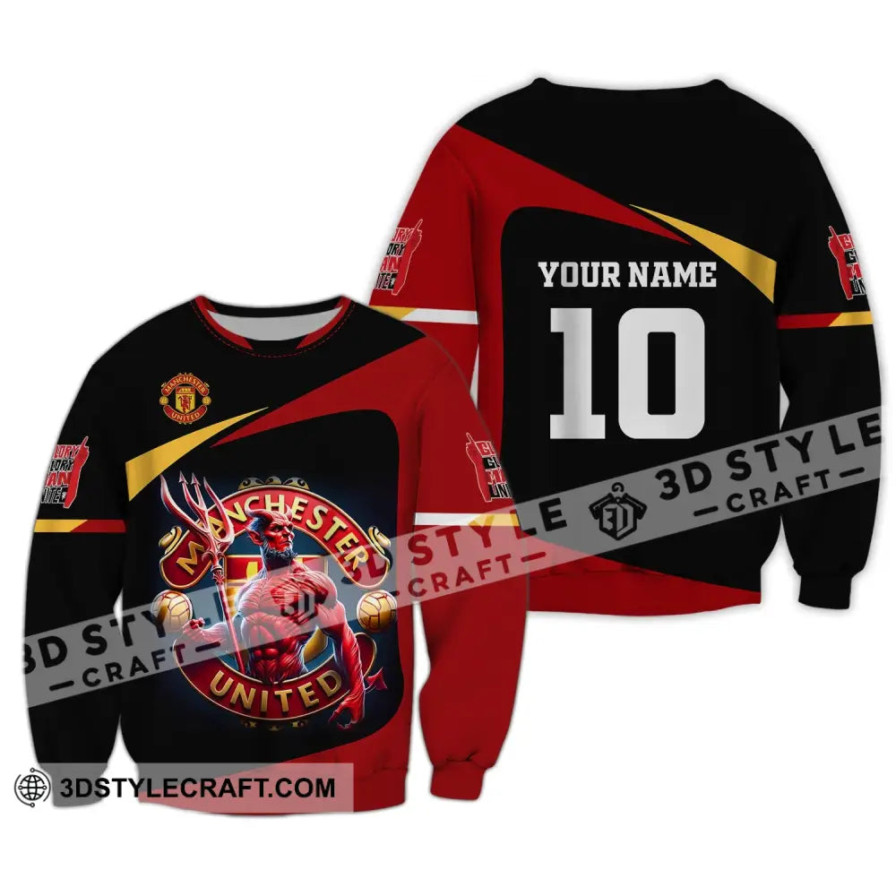 Unisex Shirt Custom Name And Number Football Euro 2024 Manchester United Polo Long Sleeve / S