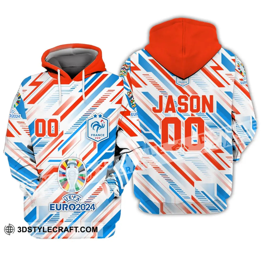 Unisex Shirt - Custom Name And Number France Color Arrays Euro 2024 Hoodie / S T-Shirt