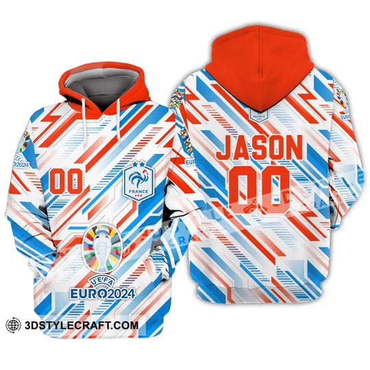 Unisex Shirt - Custom Name And Number Shirt, France Color Arrays Shirt, Euro 2024 style option 2