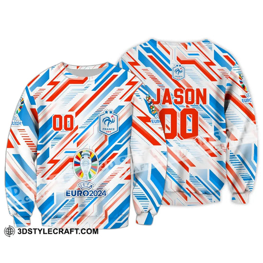 Unisex Shirt - Custom Name And Number Shirt, France Color Arrays Shirt, Euro 2024 style option 4