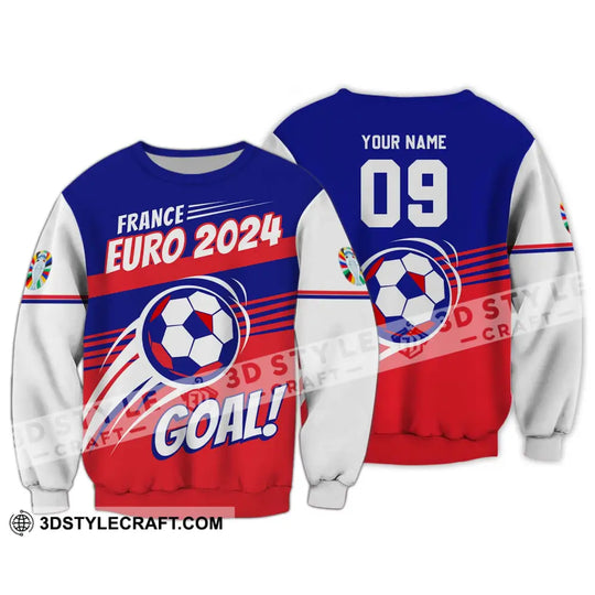 Unisex Shirt - Custom Name And Number Shirt, France Euro 2024 National Team Goal! style option 4