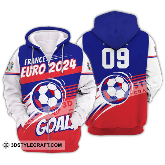 Unisex Shirt - Custom Name And Number Shirt, France Euro 2024 National Team Goal! style option 2