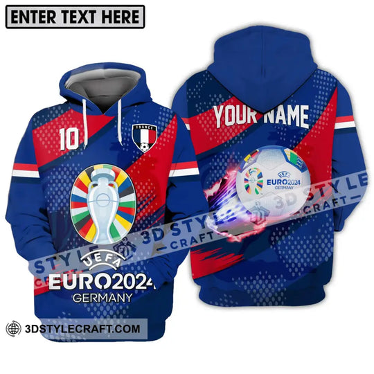 Unisex Shirt - Custom Name And Number Shirt, France National Team Euro 2024 style option 3