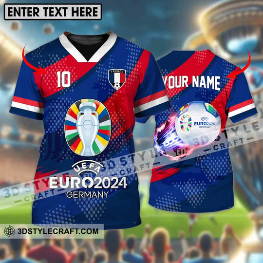 Unisex Shirt - Custom Name And Number Shirt, France National Team Euro 2024 style option 1