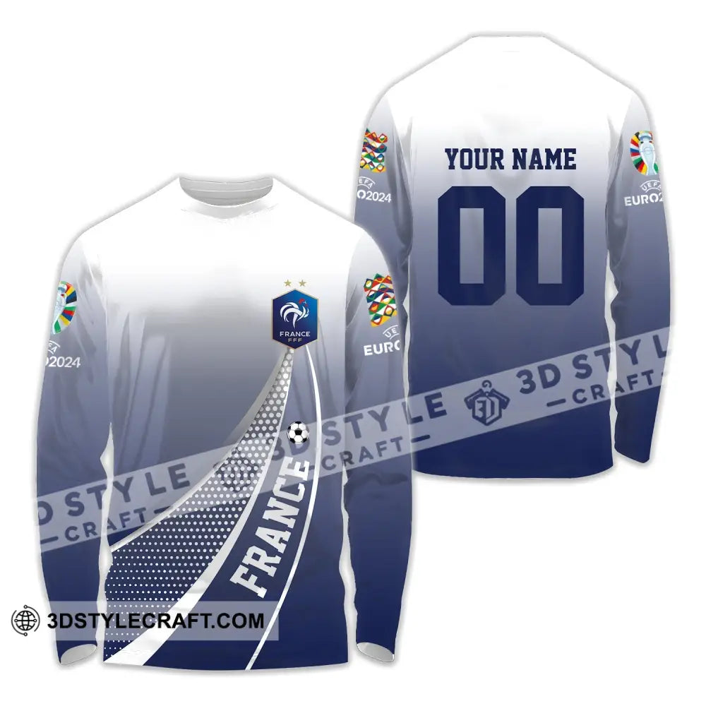 Unisex Shirt - Custom Name And Number France National Team Long Sleeve / S T-Shirt