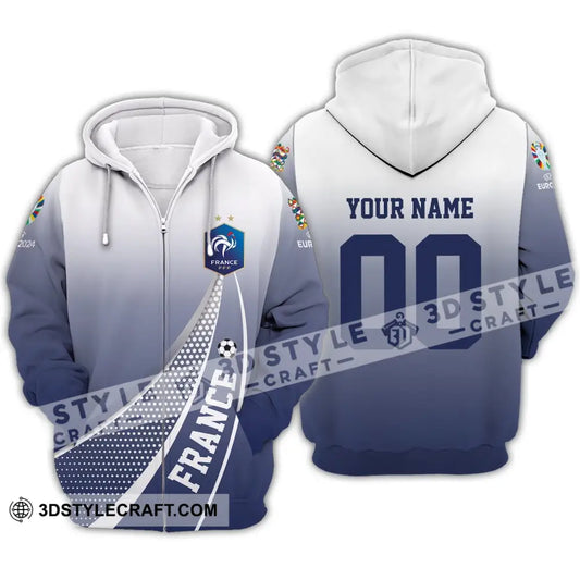 Unisex Shirt - Custom Name And Number France National Team Zipper Hoodie / S T-Shirt