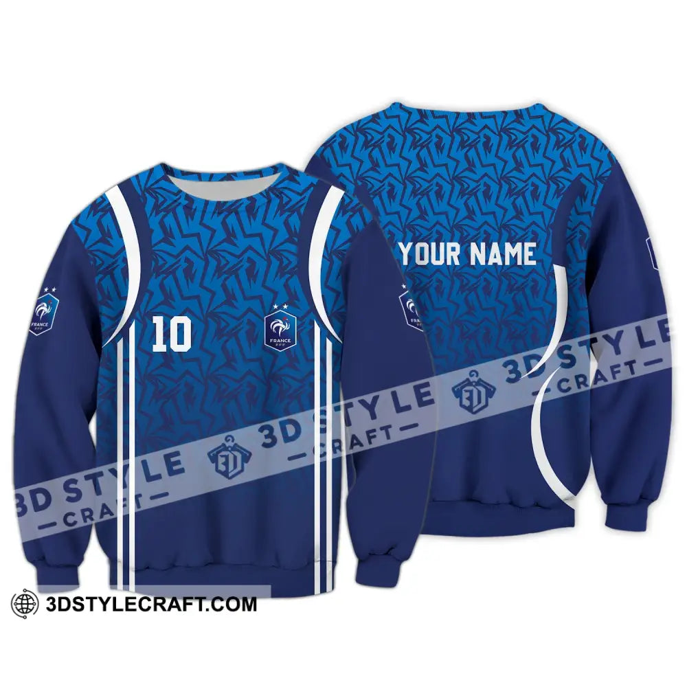 Unisex Shirt - Custom Name And Number France Team Lover Euro 2024 Long Sleeve / S T-Shirt