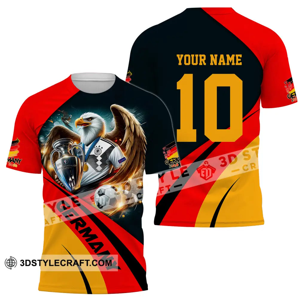 Unisex Shirt - Custom Name And Number Germany Euro 2024 Flag Color National Team T-Shirt / S T-Shirt