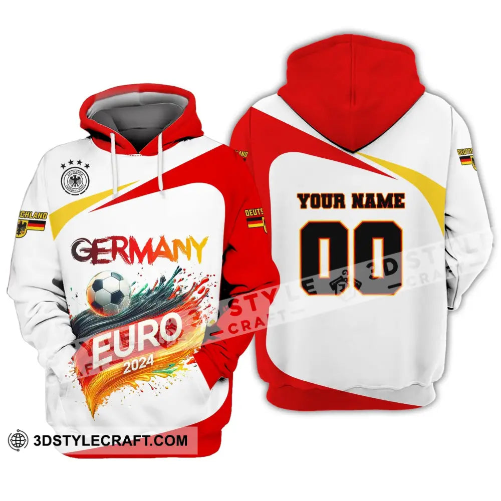 Unisex Shirt Custom Name And Number Germany Euro 2024 Football Polo Long Sleeve Hoodie / S T-Shirt