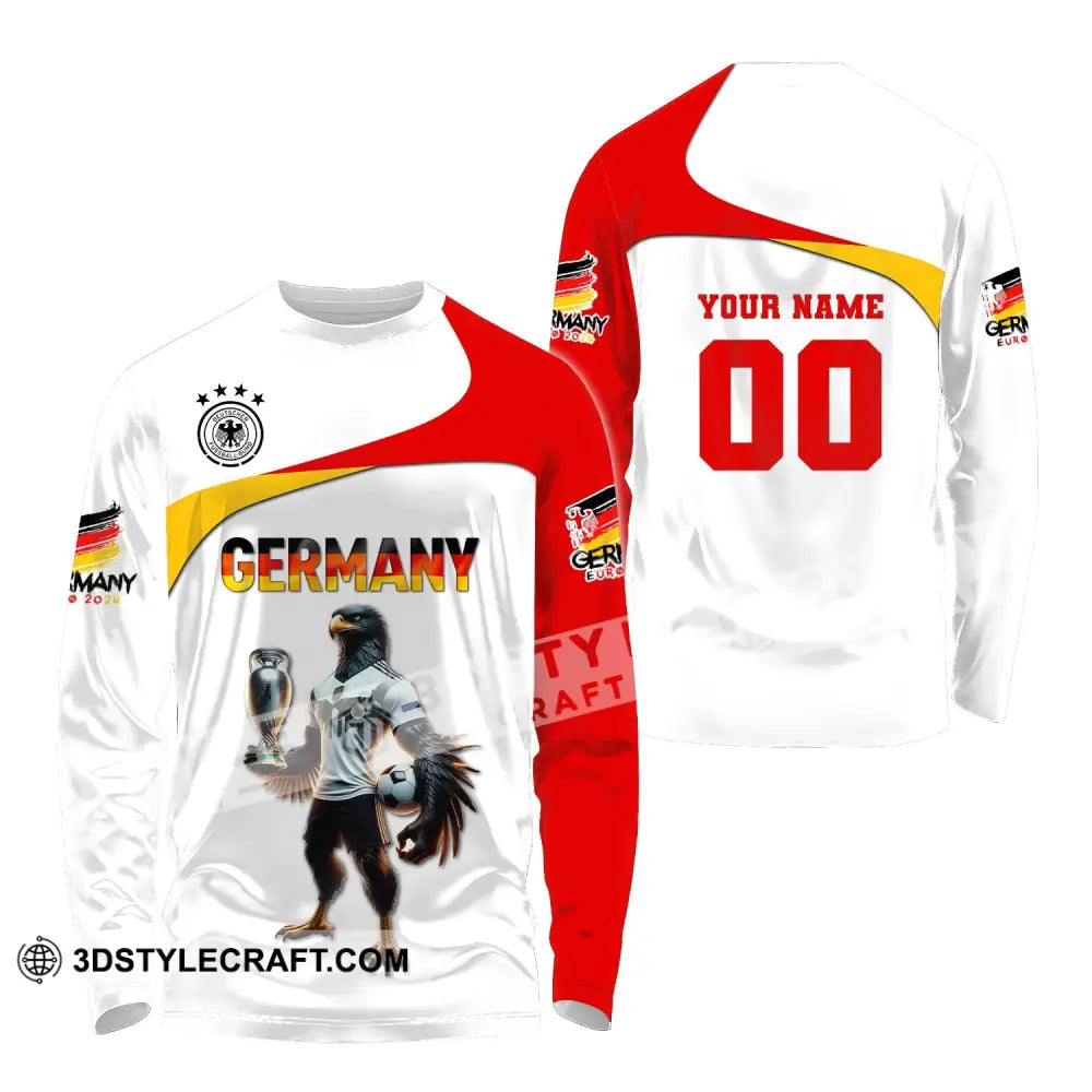 Unisex Shirt Custom Name And Number Germany Euro 2024 Football Polo Long Sleeve / S T-Shirt