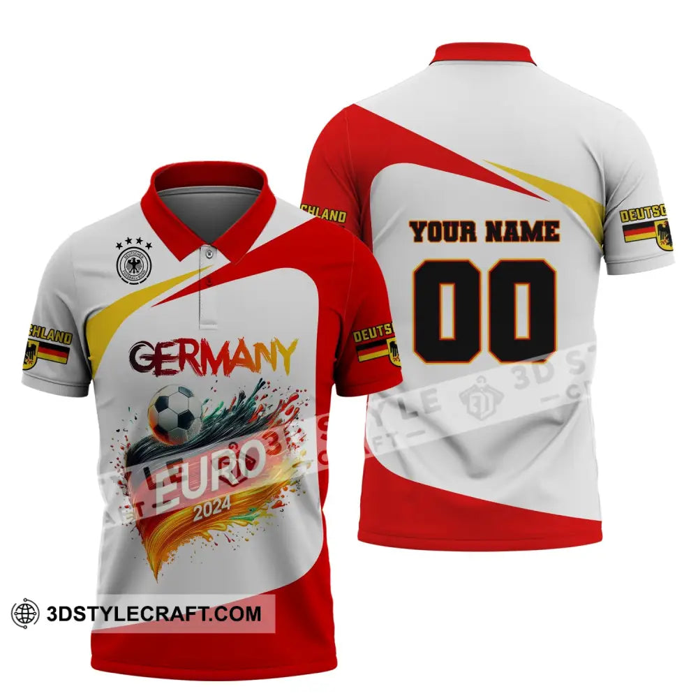 Unisex Shirt Custom Name And Number Germany Euro 2024 Football Polo Long Sleeve / S T-Shirt