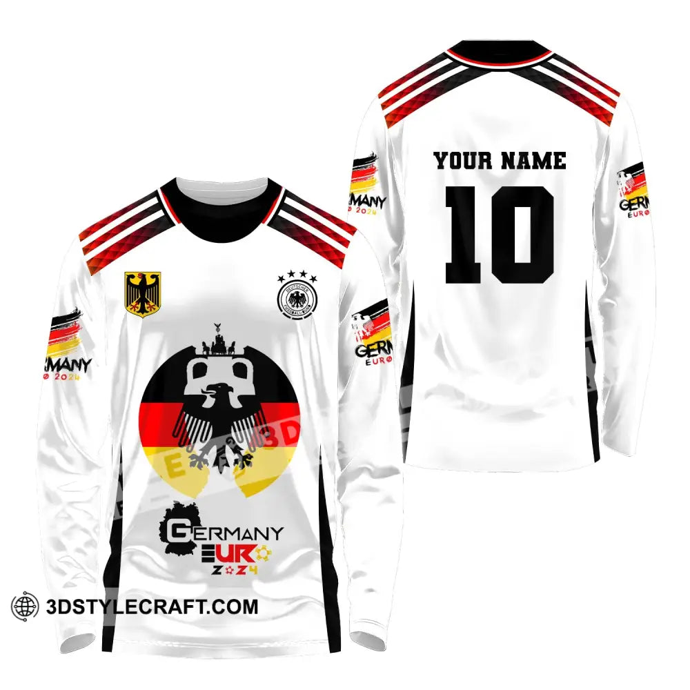 Unisex Shirt Custom Name And Number Germany Euro 2024 Football Polo Long Sleeve / S T-Shirt