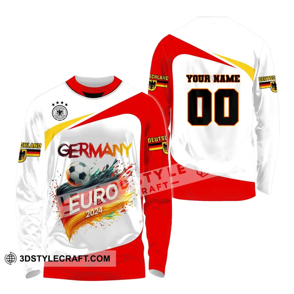 Unisex Shirt Custom Name And Number Germany Euro 2024 Football Polo Long Sleeve / S T-Shirt