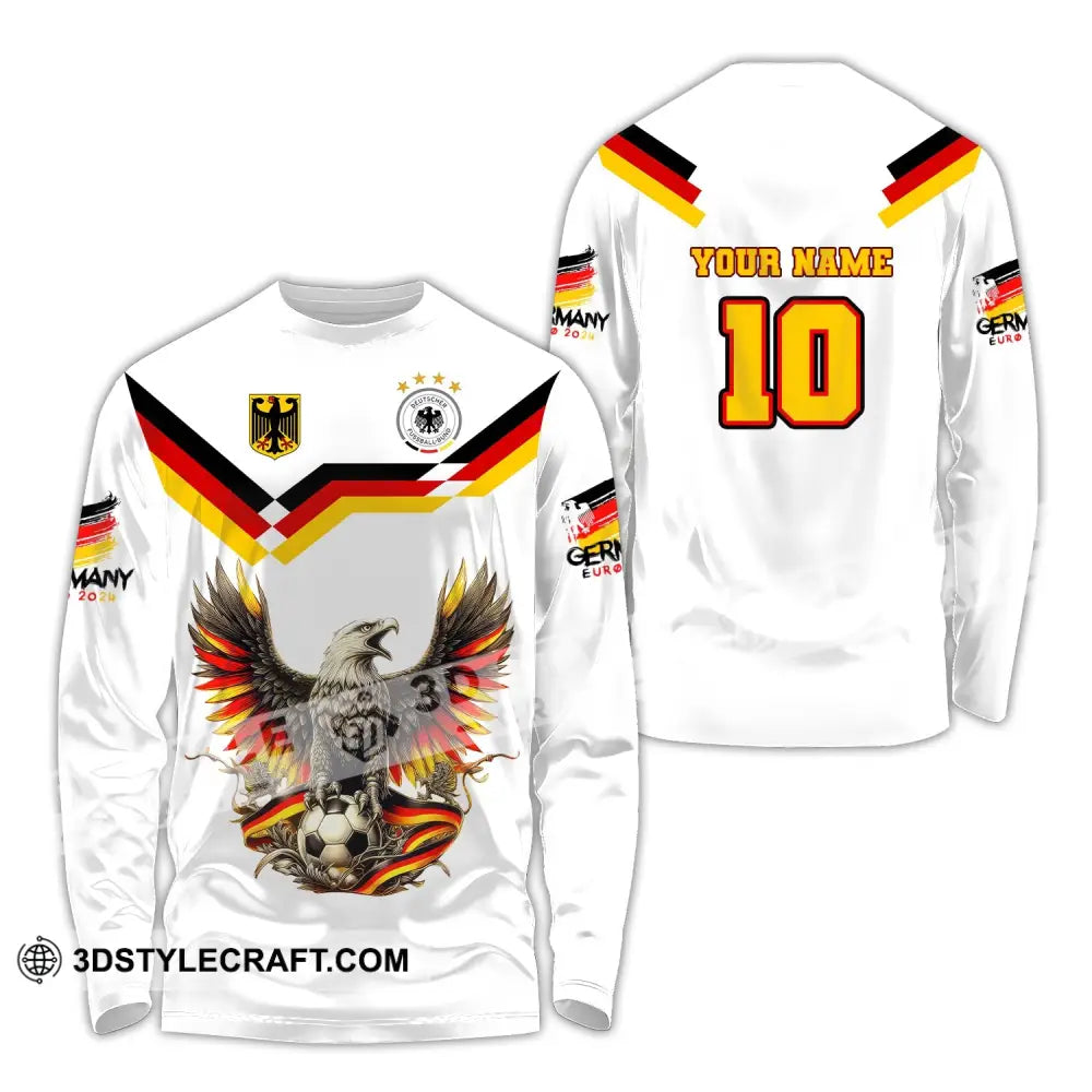 Unisex Shirt Custom Name And Number Germany Euro 2024 Football Polo Long Sleeve / S T-Shirt