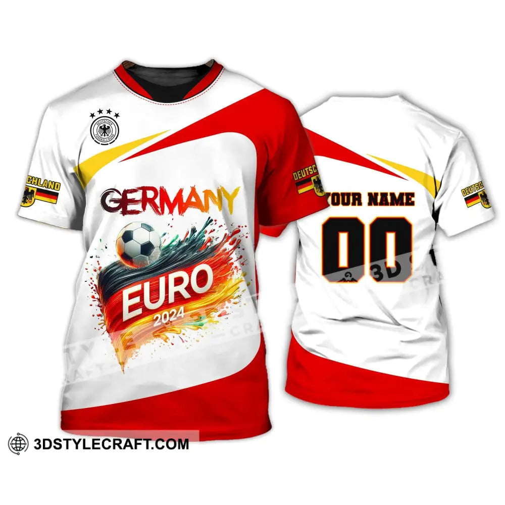 Unisex Shirt Custom Name And Number Germany Euro 2024 Football Polo Long Sleeve T-Shirt / S