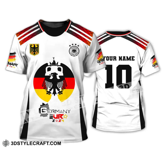 Unisex Shirt, Custom Name and Number Germany Euro 2024 Football Shirt, Germany Football Polo Long Sleeve style option 3