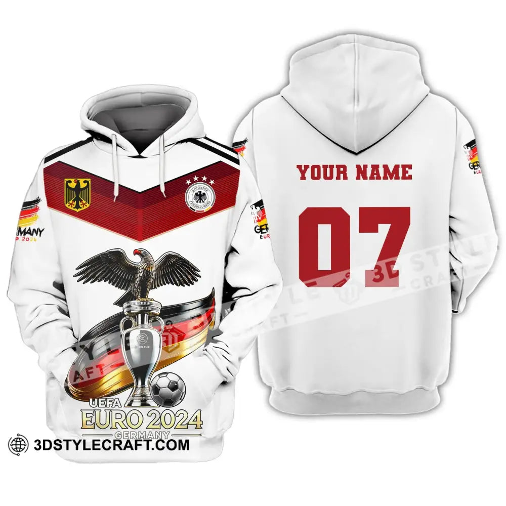 Unisex Shirt Custom Name And Number Germany Euro 2024 Football Uefa Polo Long Sleeve Hoodie / S