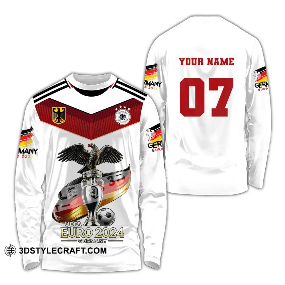 Unisex Shirt Custom Name And Number Germany Euro 2024 Football Uefa Polo Long Sleeve / S T-Shirt