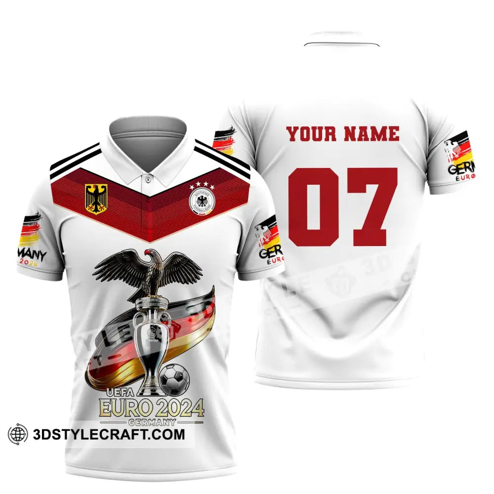 Unisex Shirt Custom Name And Number Germany Euro 2024 Football Uefa Polo Long Sleeve / S T-Shirt