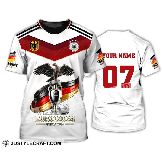 Unisex Shirt, Custom Name and Number Germany Euro 2024 Football Shirt, Germany UEFA Polo Long Sleeve Shirt style option 3