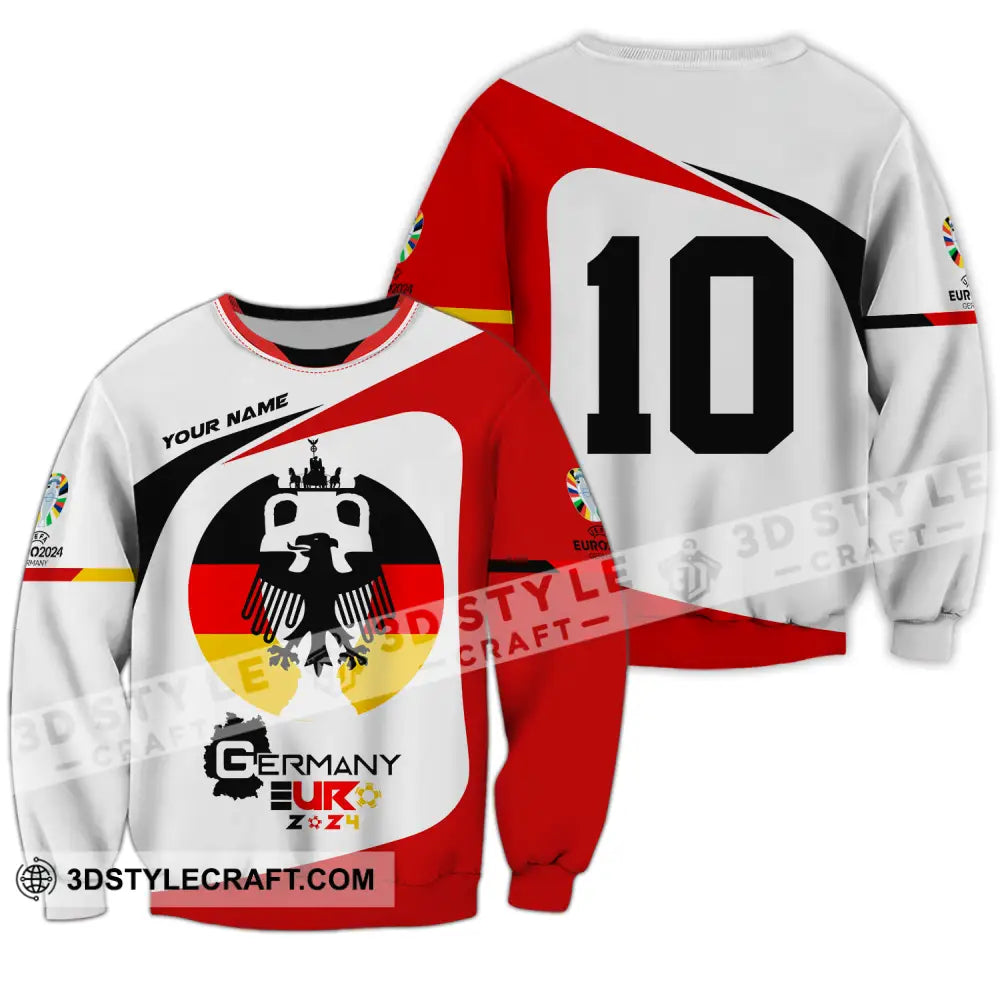 Unisex Shirt - Custom Name And Number Germany Euro 2024 Long Sleeve / S T-Shirt