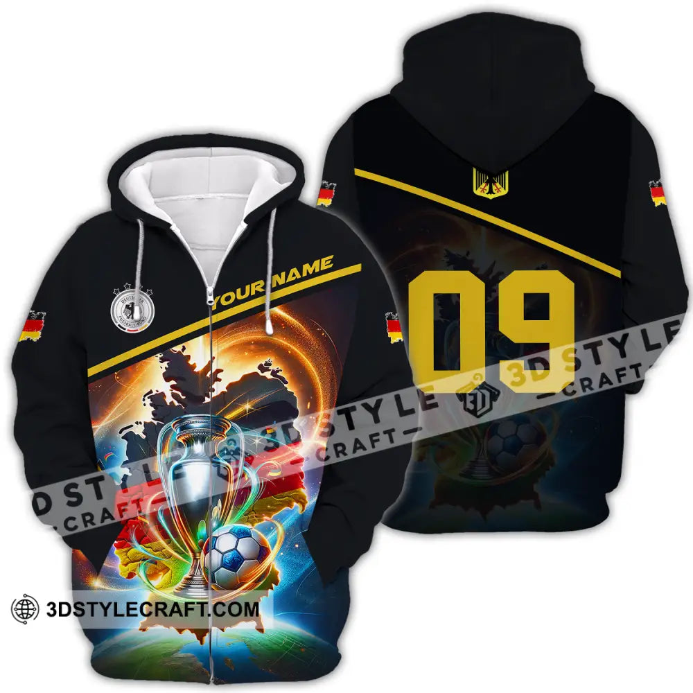 Unisex Shirt - Custom Name And Number Germany Euro 2024 National Team Cup Of Zipper Hoodie / S