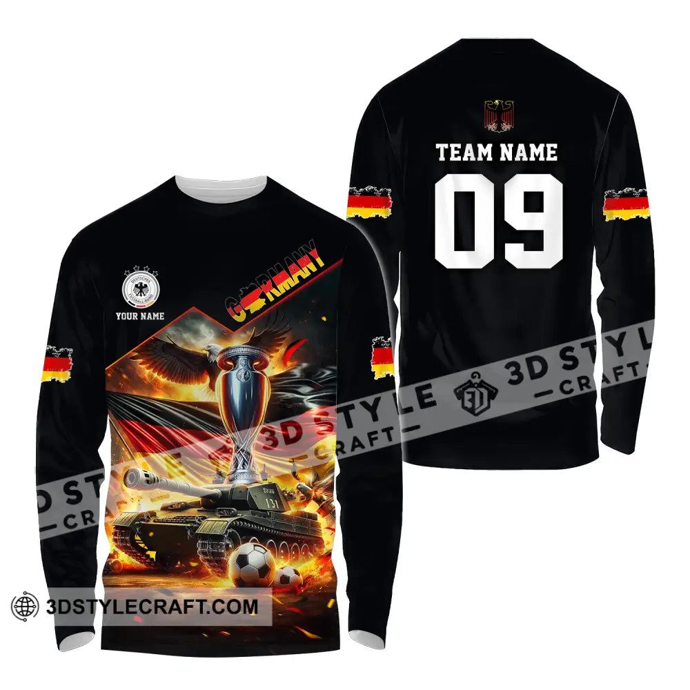 Unisex Shirt - Custom Name And Number Germany Euro 2024 National Team German Tanks Long Sleeve / S