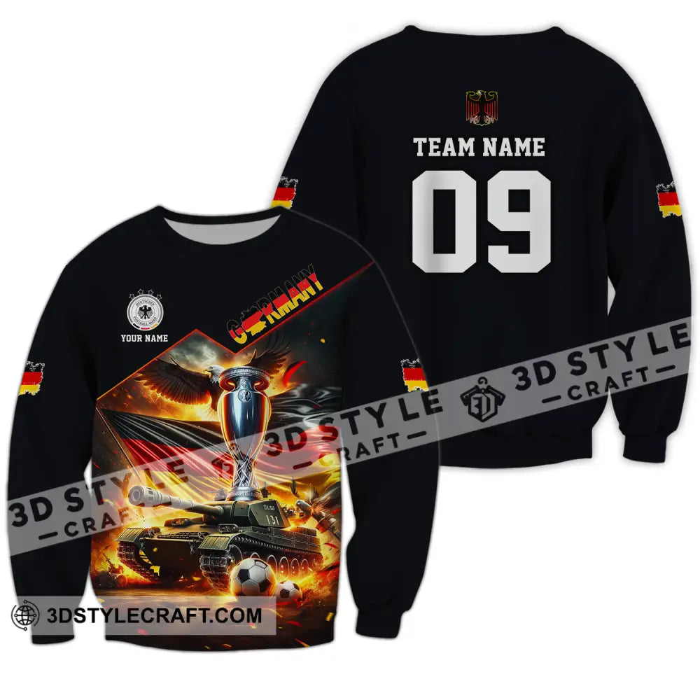 Unisex Shirt - Custom Name And Number Germany Euro 2024 National Team German Tanks Long Sleeve / S