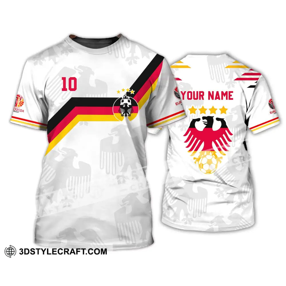 Unisex Shirt - Custom Name And Number Germany Euro 2024 White Color T-Shirt / S T-Shirt