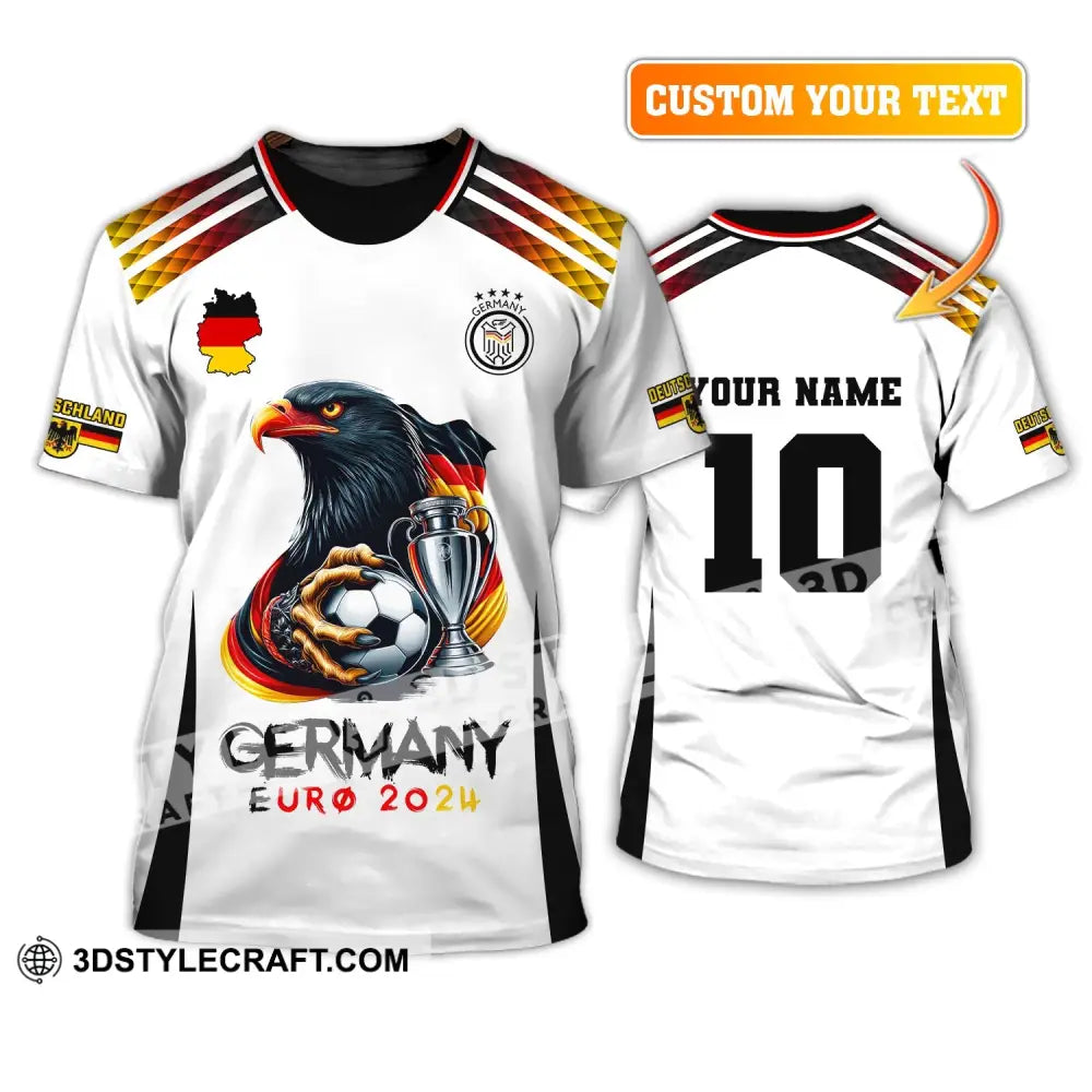 Unisex Shirt Custom Name And Number Germany Football Euro 2024 Polo Long Sleeve T-Shirt