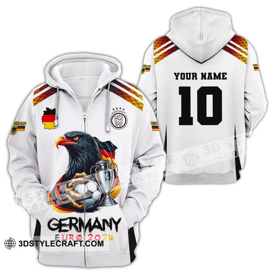 Unisex Shirt, Custom Name and Number Germany Football Shirt, Germany Euro 2024 Polo Long Sleeve style option 4