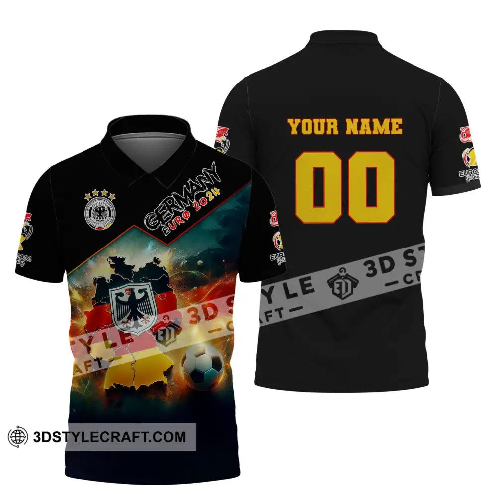 Unisex Shirt Custom Name And Number Germany Football Polo Long Sleeve Euro 2024 / S T-Shirt