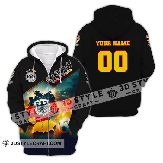 Unisex Shirt, Custom Name and Number Germany Football Shirt, Germany Football Polo Long Sleeve, Euro 2024 Shirt style option 4