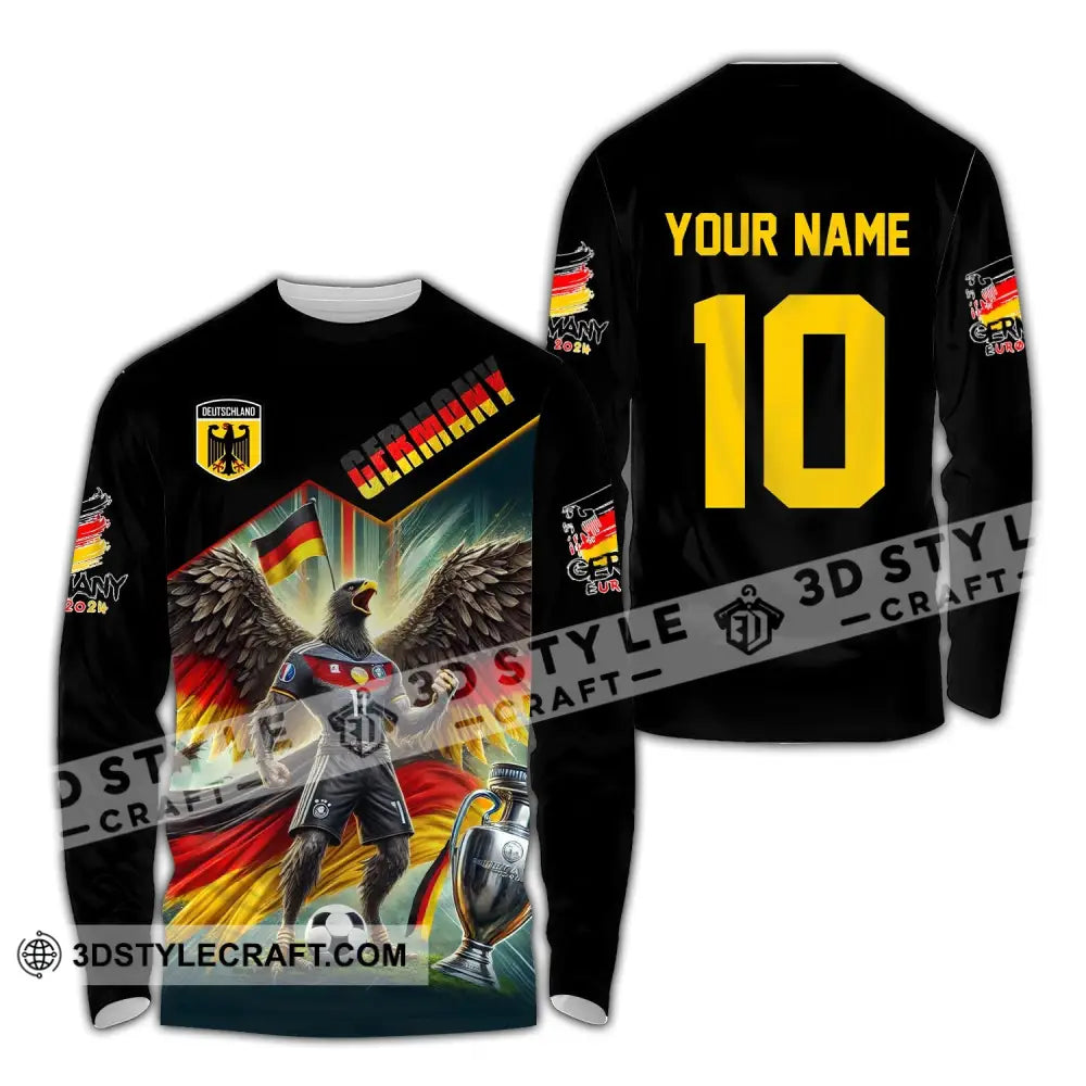 Unisex Shirt Custom Name And Number Germany Football Polo Long Sleeve / S T-Shirt